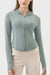 Lightweight long sleeve women’s hoodie with front zipper and hood