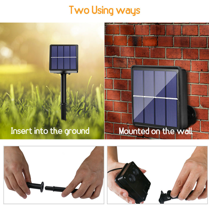 20LED Solar Powered Retro Bulb String Lights Garden Outdoor Fairy Christmas Lamp