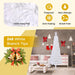 150/180CM Artificial Xmas Tree Pencil Tree with Treetop Star and 7 Lighting Modes