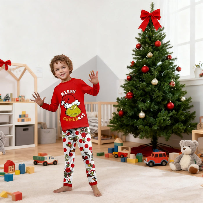 Christmas Family Matching Pyjamas Adults Kids Funny Grinch Nightwear Pajamas Pjs