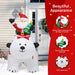 Inflatable Christmas Santa Riding Polar Bear with Shaking Head