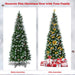 Snow-Flocked Pencil Hinged Artificial Christmas Tree with Pine Cones