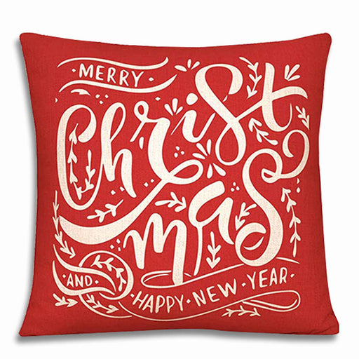 Soft cotton Christmas cushion cover with tree and snowflake design