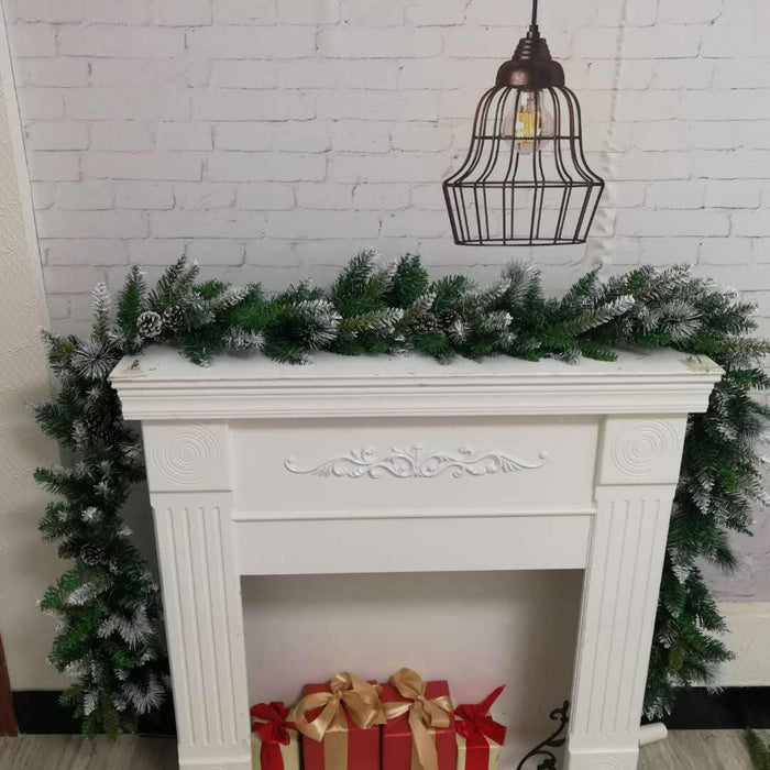 9Ft Christmas Garland Decoration Door Wreath Xmas Fireplace