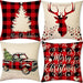 4-Pack Vintage Christmas Throw Pillow Covers Cushion Home Decor UK Stock
