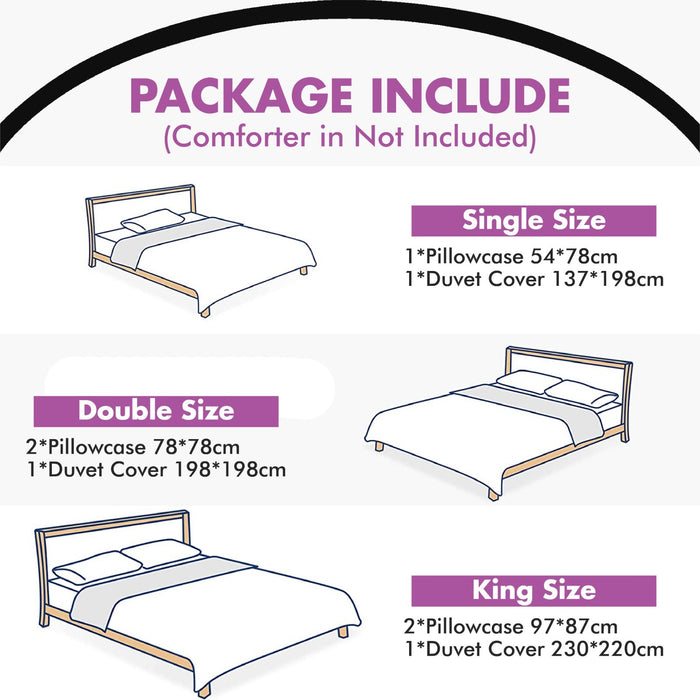 Xmas Duvet Quilt Cover Pillowcase Soft Reversible Printed Bedding Set All Size