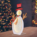 Pre-Lit Snowman with 2 Infinity Tunnel Lights and Top Hat