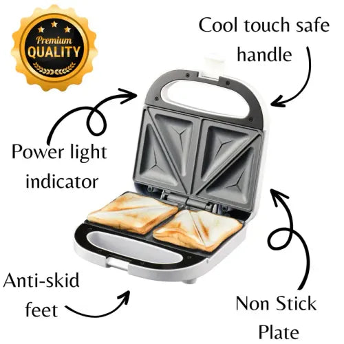 Domestic King 2 Slice White Sandwich Maker 750W- DK180100 - Samanta Factory