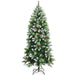 6FT Artificial Christmas Tree with Red Berries and Snow Effect