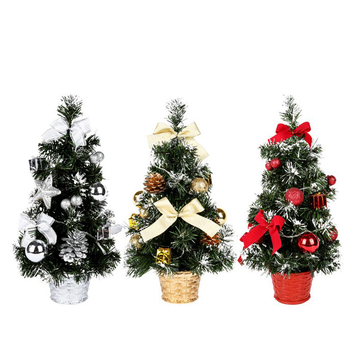 40Cm Tabletop Artificial Small Mini Christmas Tree LED Lights Ornament Xmas Gift