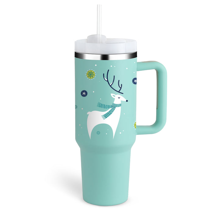 40oz Insulated Stainless Steel Tumbler – Leak-Proof Travel Mug for Hot & Cold Drinks