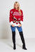 New Ladies Womens Santa Xmas Christmas Novelty Fairisle Retro Jumper Sweater