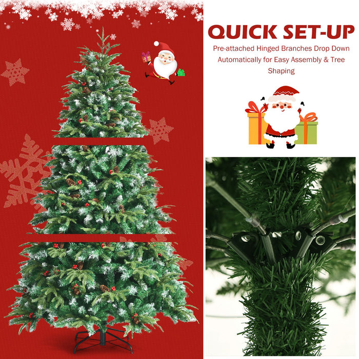 5/6 Feet Artificial Christmas Tree with LED Lights and Tips