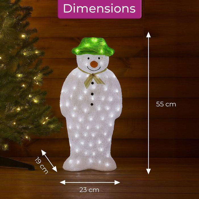 Neo Snowman Snow Dog LED Light up Acrylic Christmas Festive Decoration Outdoor