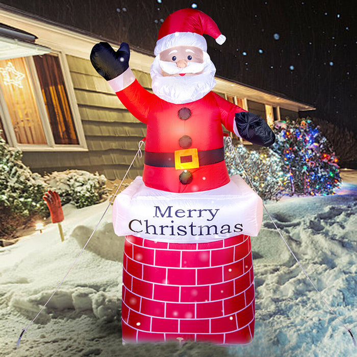 7Ft Inflatable Christmas Santa Claus Xmas Decoration LED Lights Holiday Blow Up