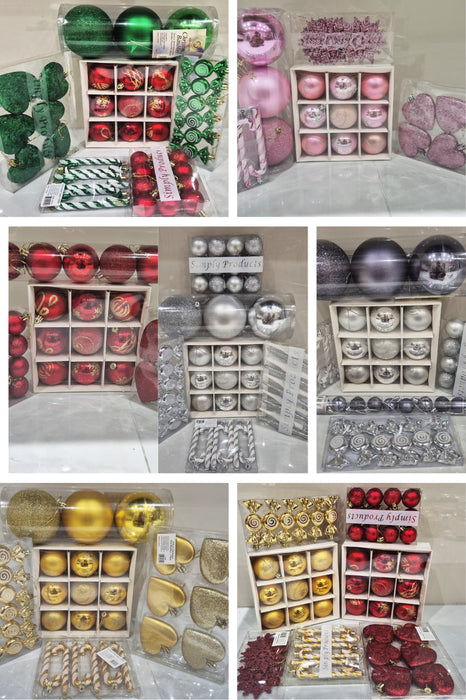 25Pcs - 35Pcs Christmas Tree Full Decoration Set - Assorted Colours Available