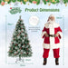 Pre-Lit Artificial Christmas Tree with 11 Lighting Modes and 350 LED Lights