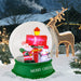 126 Cm Christmas Light up Crystal Ball Santa Snow Globe