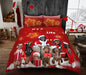 CHRISTMAS XMAS DUVET COVER SET Reversible Quilt Bedding Single Double King Size