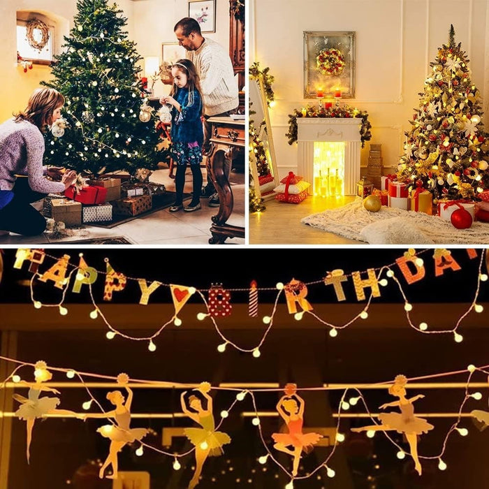 Battery Operated Fairy Lights,60 LED 30FT Waterproof String Lights (Warm)/Uk