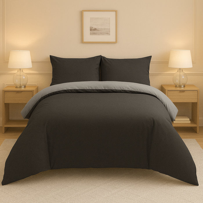 Xmas Duvet Quilt Cover Pillowcase Soft Reversible Printed Bedding Set All Size