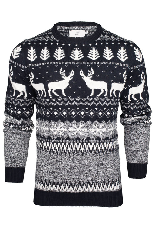 Xact Mens Nordic Reindeer Xmas / Christmas Jumper