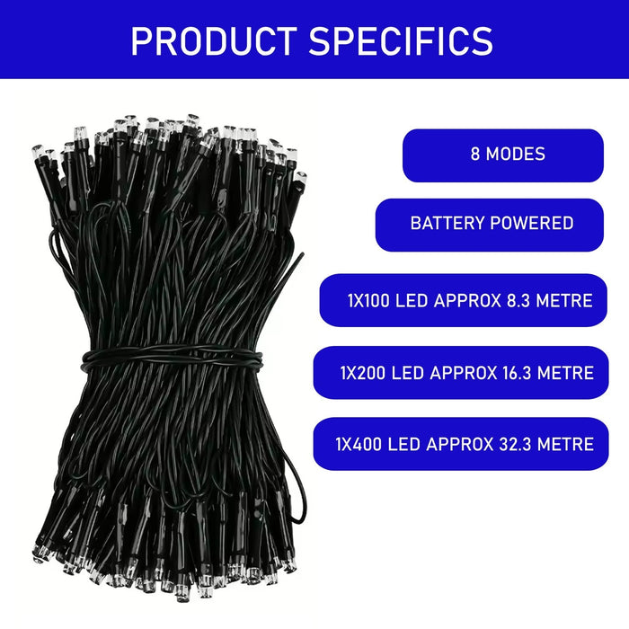 Battery Operated Fairy Lights with Timer Christmas Tree Indooroutdoor Xmas Decor