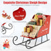 Metal Christmas Santa Sleigh Basket Xmas Santa'S Gift Storage Sleigh