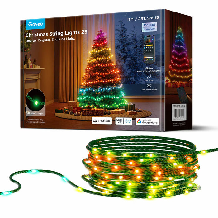 RGBIC smart Christmas lights with AI lighting effects and 16M colours
