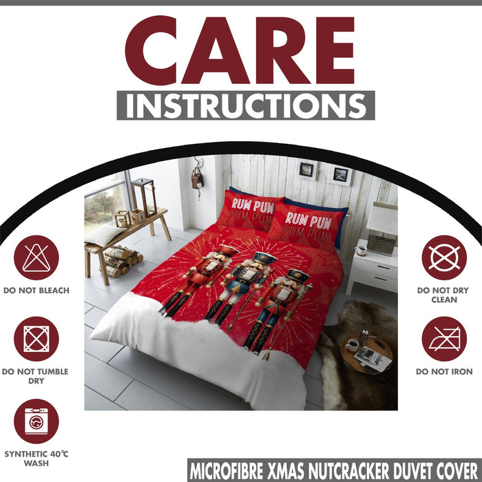 Xmas Duvet Quilt Cover Pillowcase Soft Reversible Printed Bedding Set All Size