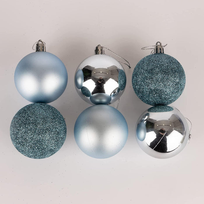 Christmas Baubles Hanging Decoration Shiny Glitter Balls Xmas Tree Ornament 50Mm