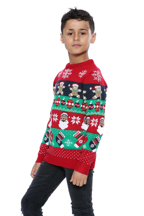 Unisex Kids Boys Girls Christmas Elf Ginger Santa Jumper Xmas Novelty Sweater