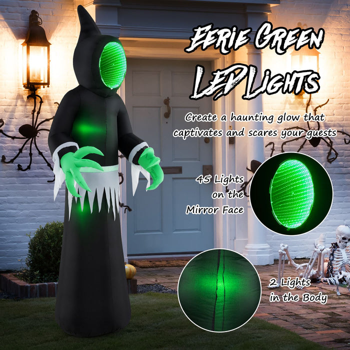 240CM Giant Blow up Ghost with Infinity Mirror Light and LED Lights