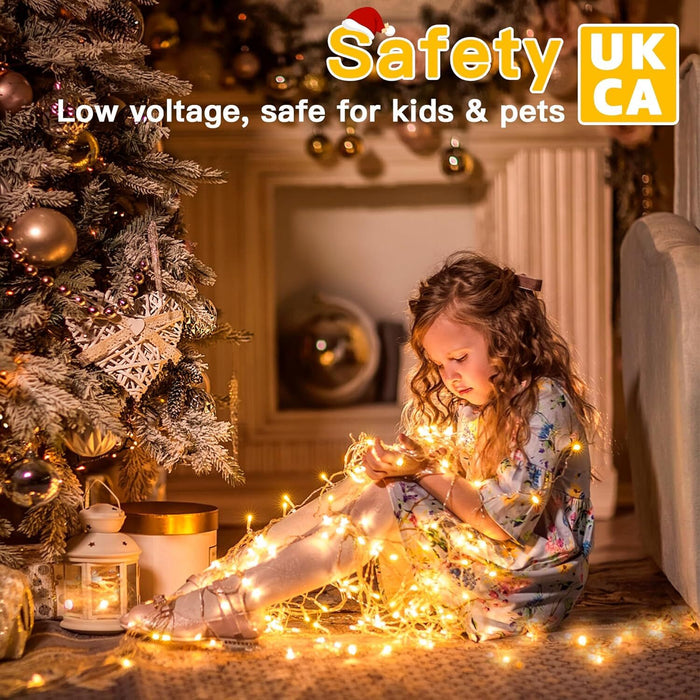 400 LED Icicle Lights 17M Super Bright Christmas Snowing Effect Outdoor Light UK