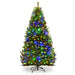 6 FT Pre-Lit Artificial Christmas Tree with 350 Warm White and Multicolored LED Lights