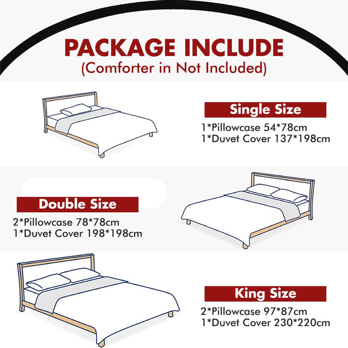 Xmas Duvet Quilt Cover Pillowcase Soft Reversible Printed Bedding Set All Size