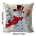 4 Pcs Christmas Cushion Cover Snowman Pillow Case Home Sofa Throw Decor Xmas 18"