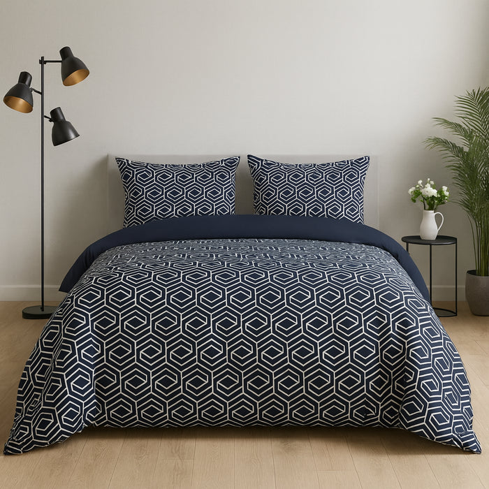 Xmas Duvet Quilt Cover Pillowcase Soft Reversible Printed Bedding Set All Size