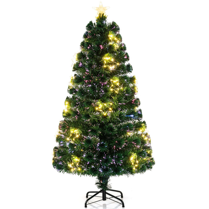 Optical Fiber Christmas Tree Pre-Lit Artificial Xmas Tree