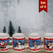 Christmas Mugs Printed Xmas 12Oz Fine Bone China Drinking Tea Coffee Gift X4