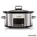 6-quart digital programmable slow cooker with travel-proof locking lid and stainless steel finish
