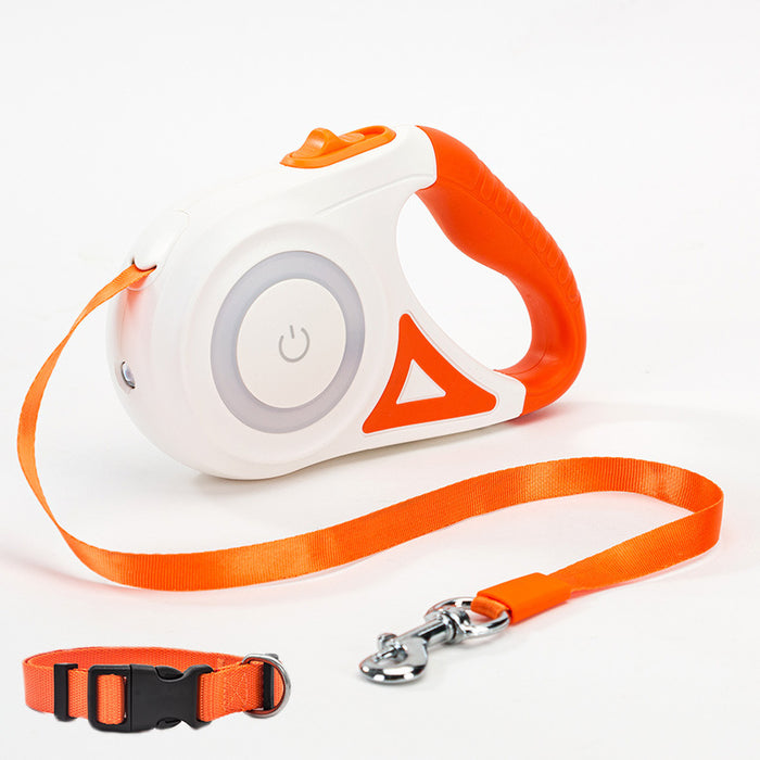 Retractable Dog Leash – One-Button Brake with Scalable Design