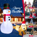 180 Cm Tall Inflatable Snowman and Dog Set with Built-In LED Lights