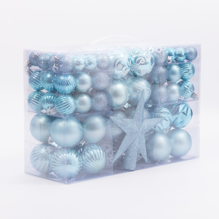 100 Christmas Baubles Tree Hanging Balls Xmas Party Beads Ornament Mixed Sizes