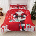 Xmas Duvet Quilt Cover Pillowcase Soft Reversible Printed Bedding Set All Size