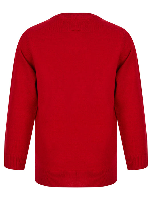 Kids Boys Christmas Jumper Santa Head Repeat Xmas Sweater Pullover Novelty