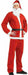 Adult Santa Claus Costume Suit Beard Hat Father Christmas Fancy Dress Mens Xmas
