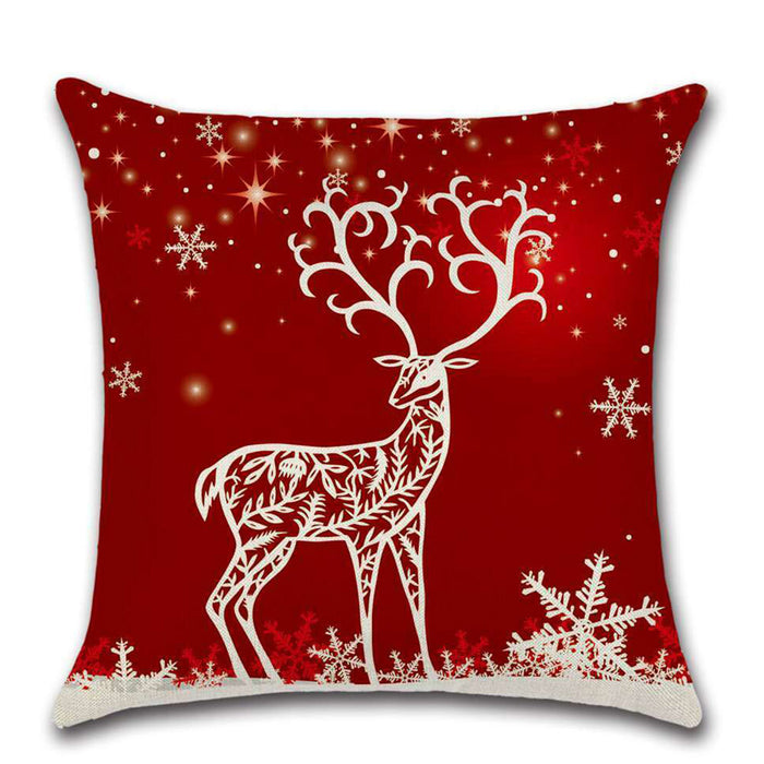 Christmas Pillow Case Cushion Cover Xmas Santa Claus Tree Snow Home Decor 45*45
