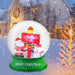 126 Cm Christmas Light up Crystal Ball Santa Snow Globe