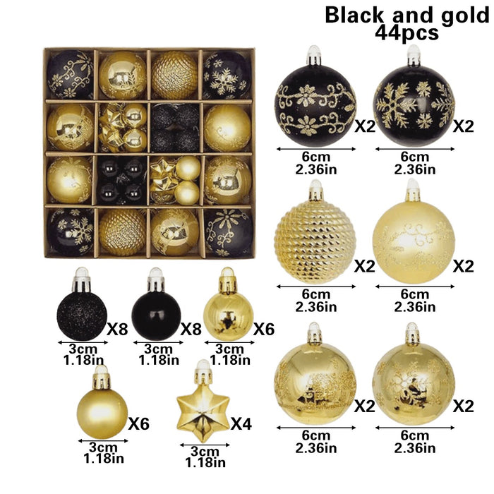 44X Large Christmas Baubles Xmas Tree Balls Decor Party Wedding Ornament Gift UK